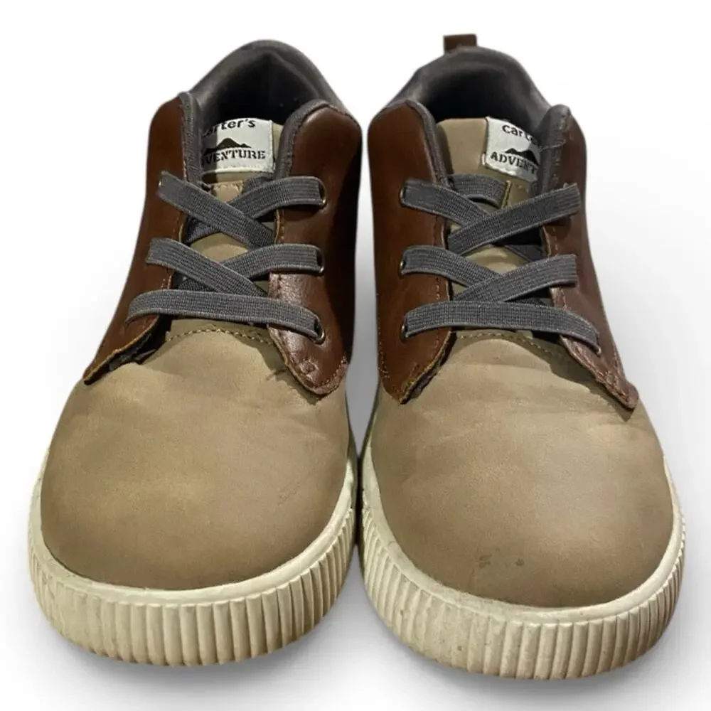Carter's Boy's Oxford Ankle High 2M Brown Tan Lace Up Children's Shoe